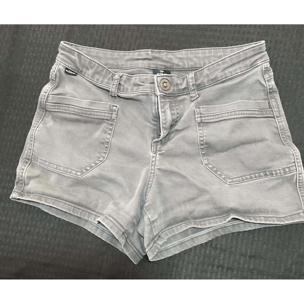 Kuhl Shorts Womens 6 Gray Utility Denim Stretch Hiking Casual Travel Summer